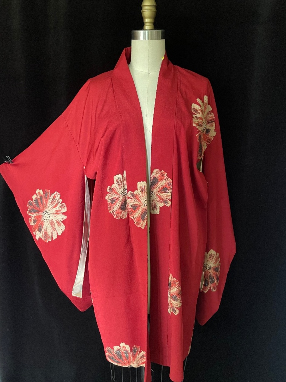 Red Floral Haori Kimono